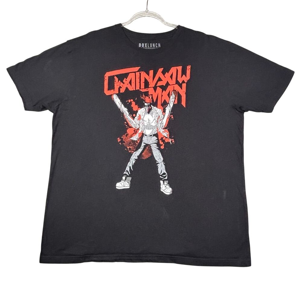 BoxLunch Chainsaw Man Denji Anime Graphic T-Shirt Black 2X Crunchyroll Manga Tee